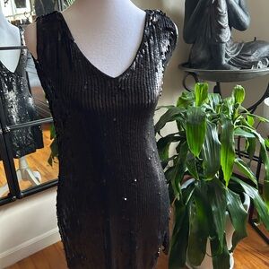 Free people midnight black sequin blouse